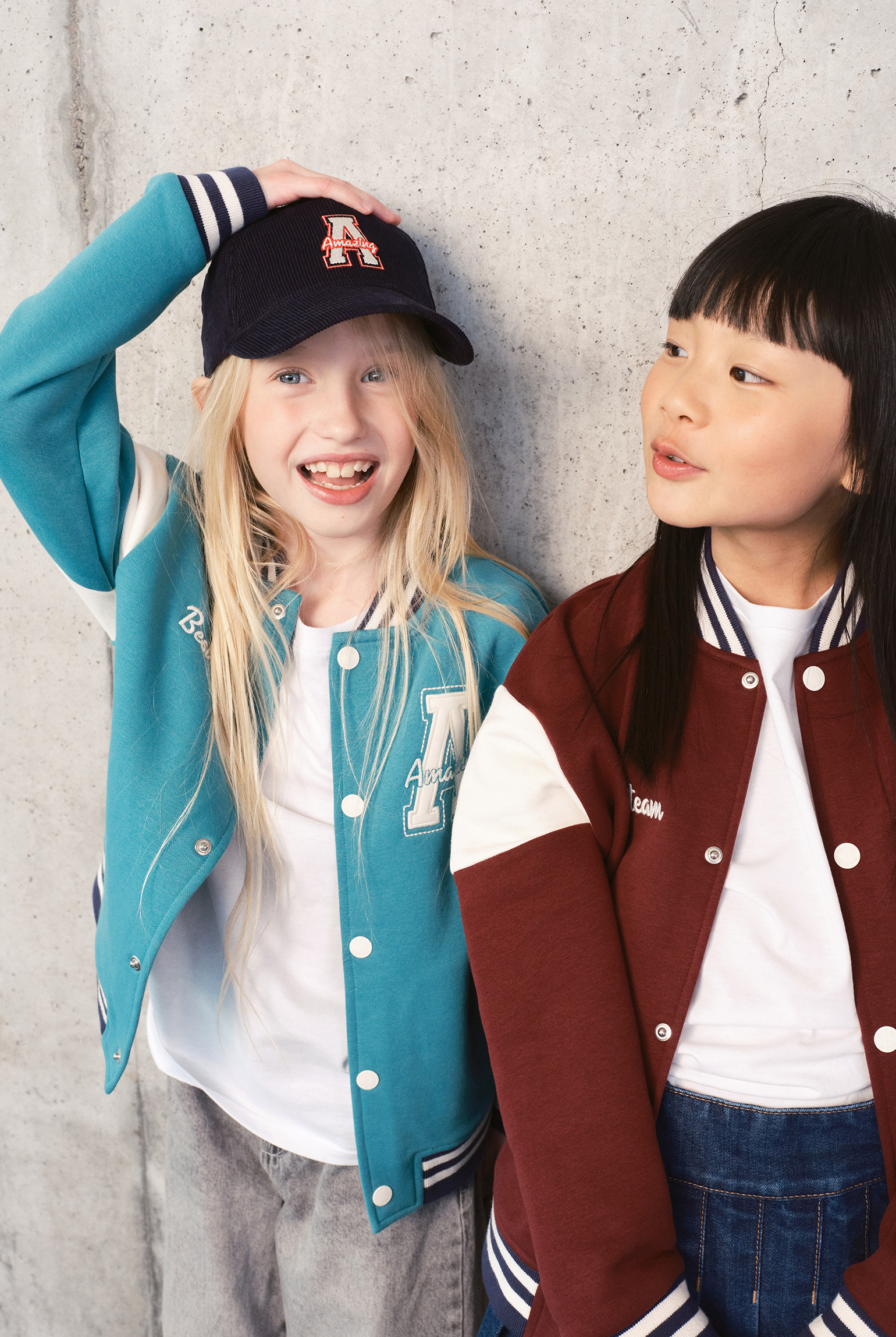 Blouson teddy molleton vert fille - Vert Emeraude