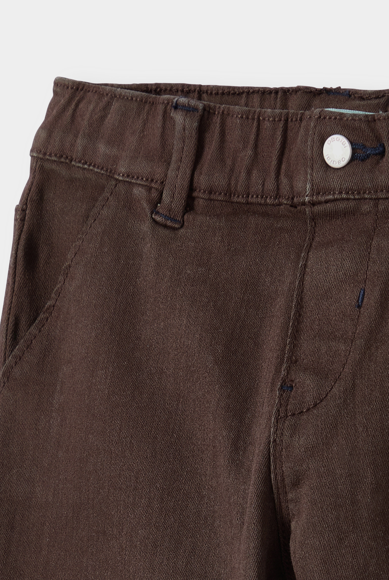 Pantalon regular denim marron bébé garçon - Marron Brownie