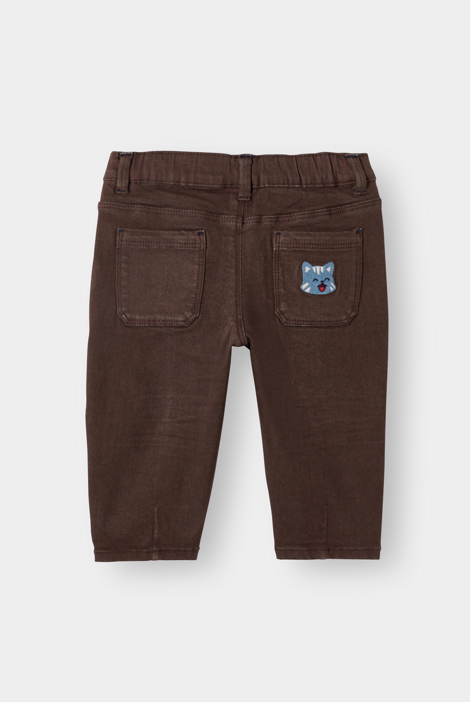 Pantalon regular denim marron bébé garçon - Marron Brownie
