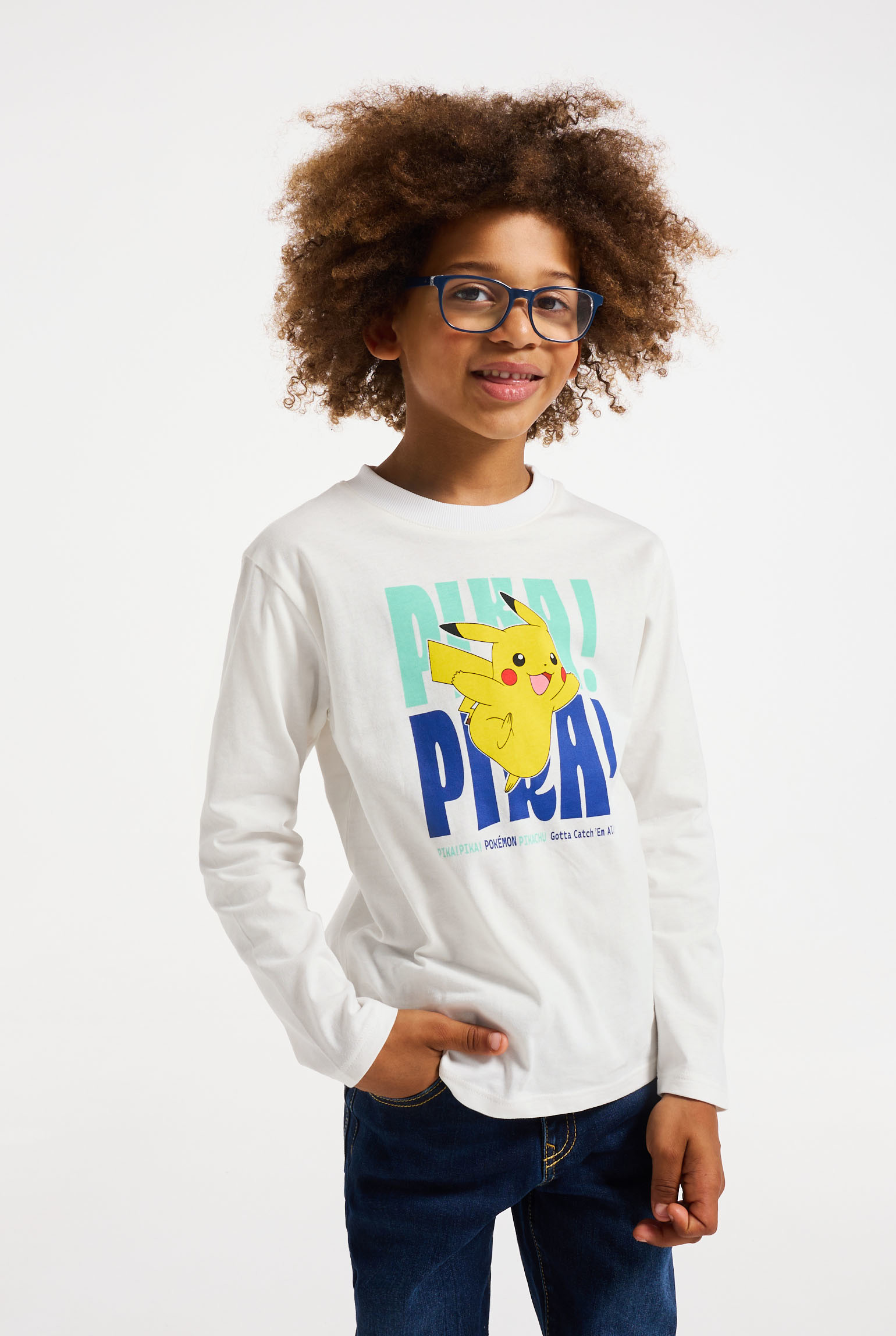 T-shirt Pokémon blanc enfant - blanc mouton