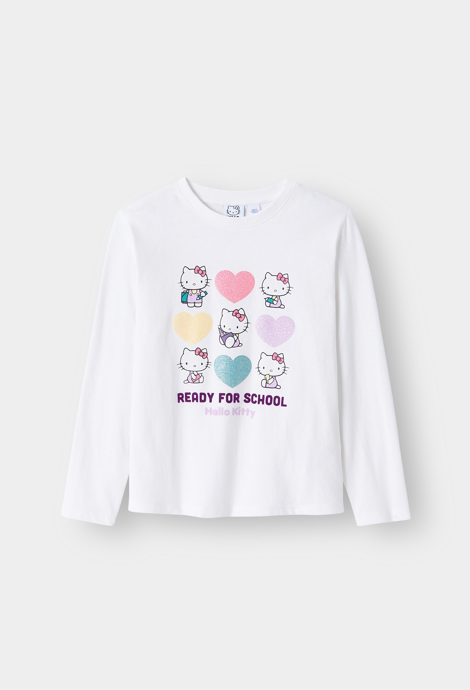 T-shirt Hello Kitty blanc fille - Blanc écru