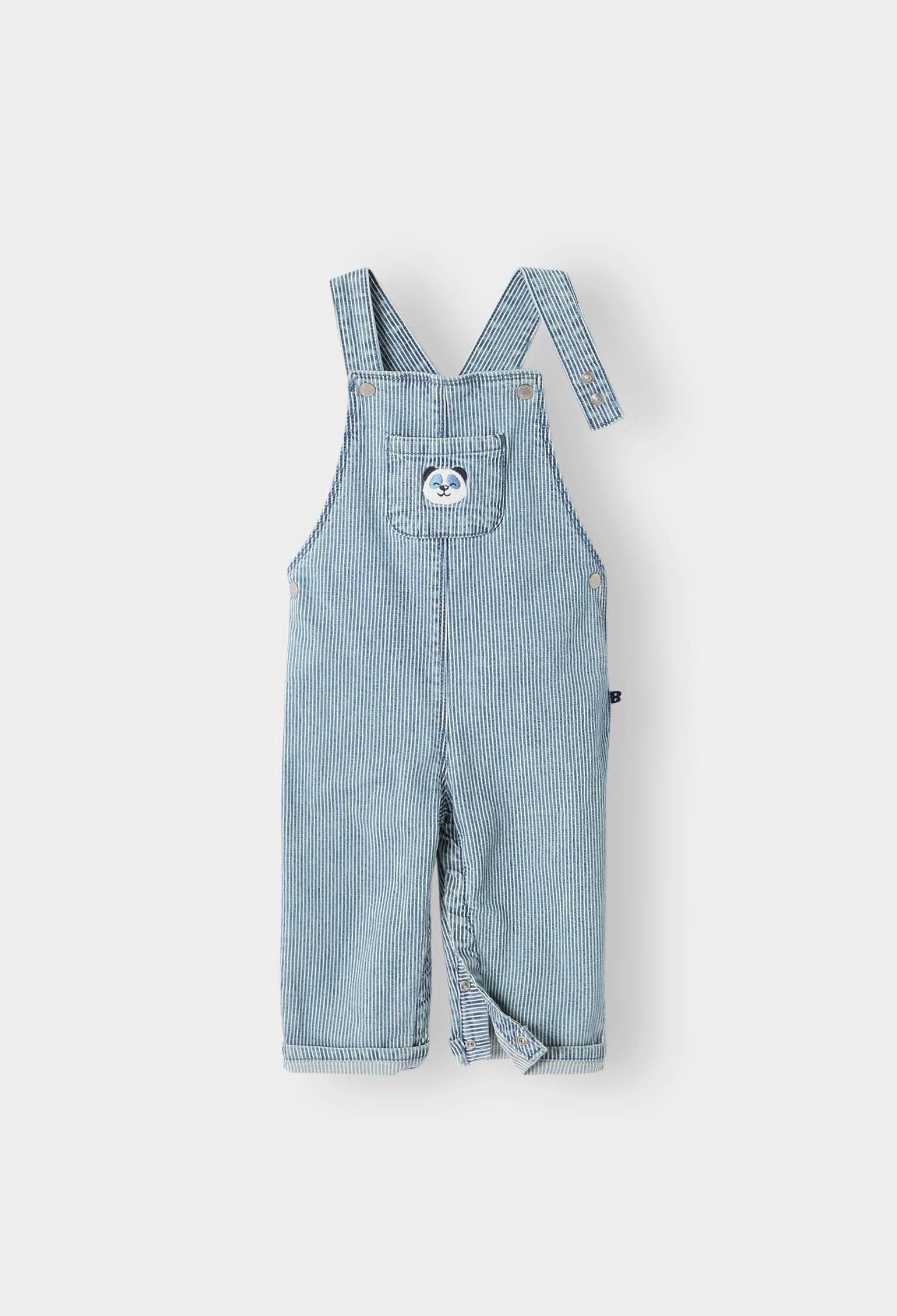 Ensemble salopette rayé bleu bébé garçon - Rayures bleu
