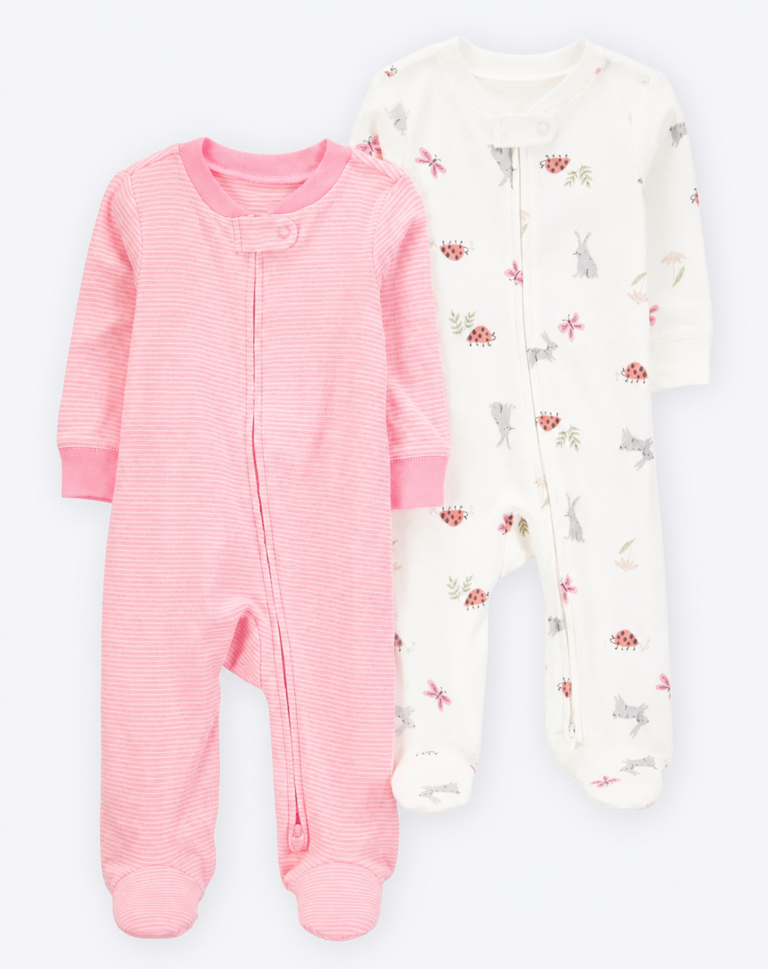 Baby 2-Pack Print 2-Way Zip Cotton Sleep and Play