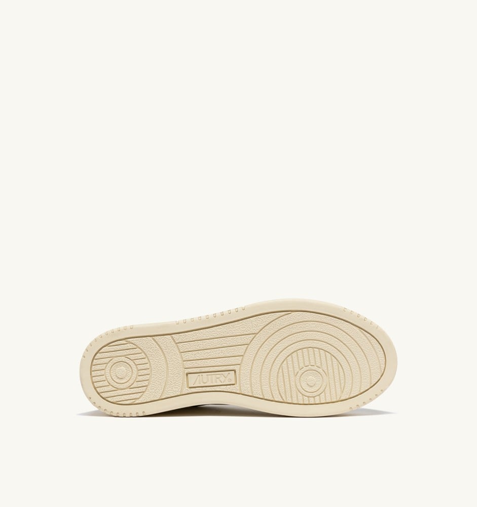 DALLAS LOW IN WHITE AND GOLD LEATHER