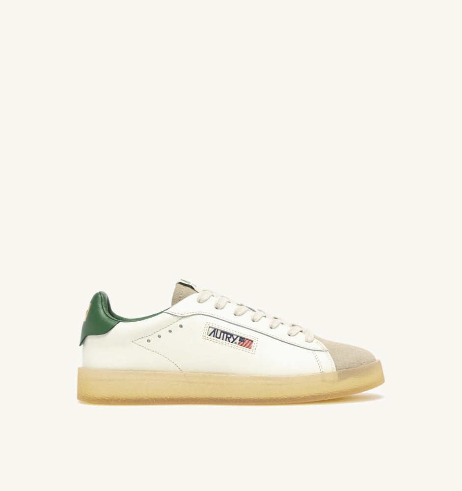 DALLAS LOW IN MARSHMALLOW, COMFREY AND SAND LEATHER AND SUEDE