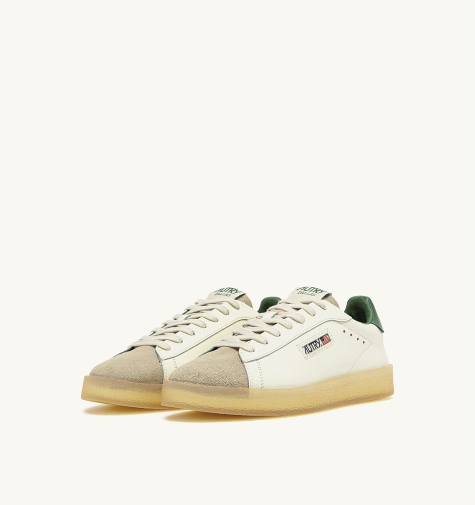 DALLAS LOW IN MARSHMALLOW, COMFREY AND SAND LEATHER AND SUEDE