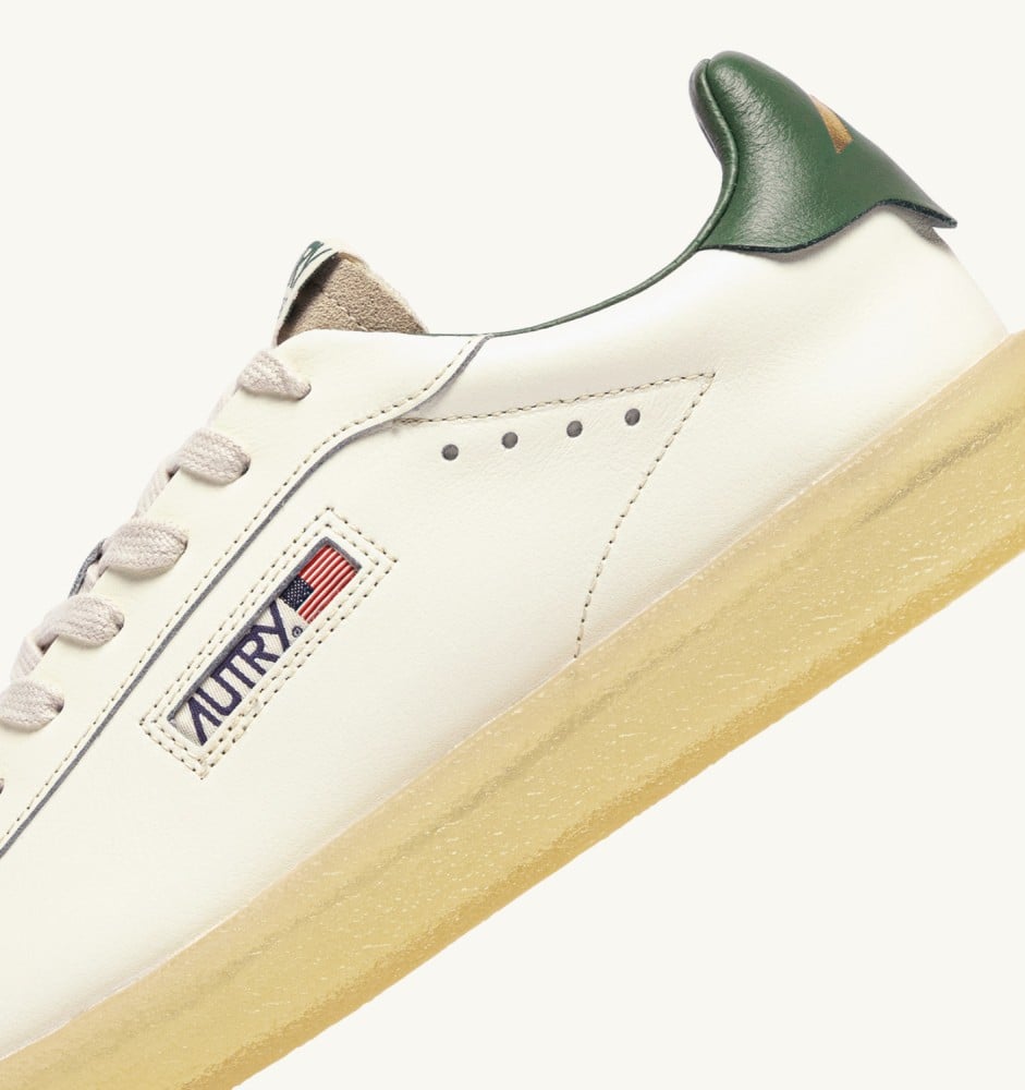 DALLAS LOW IN MARSHMALLOW, COMFREY AND SAND LEATHER AND SUEDE
