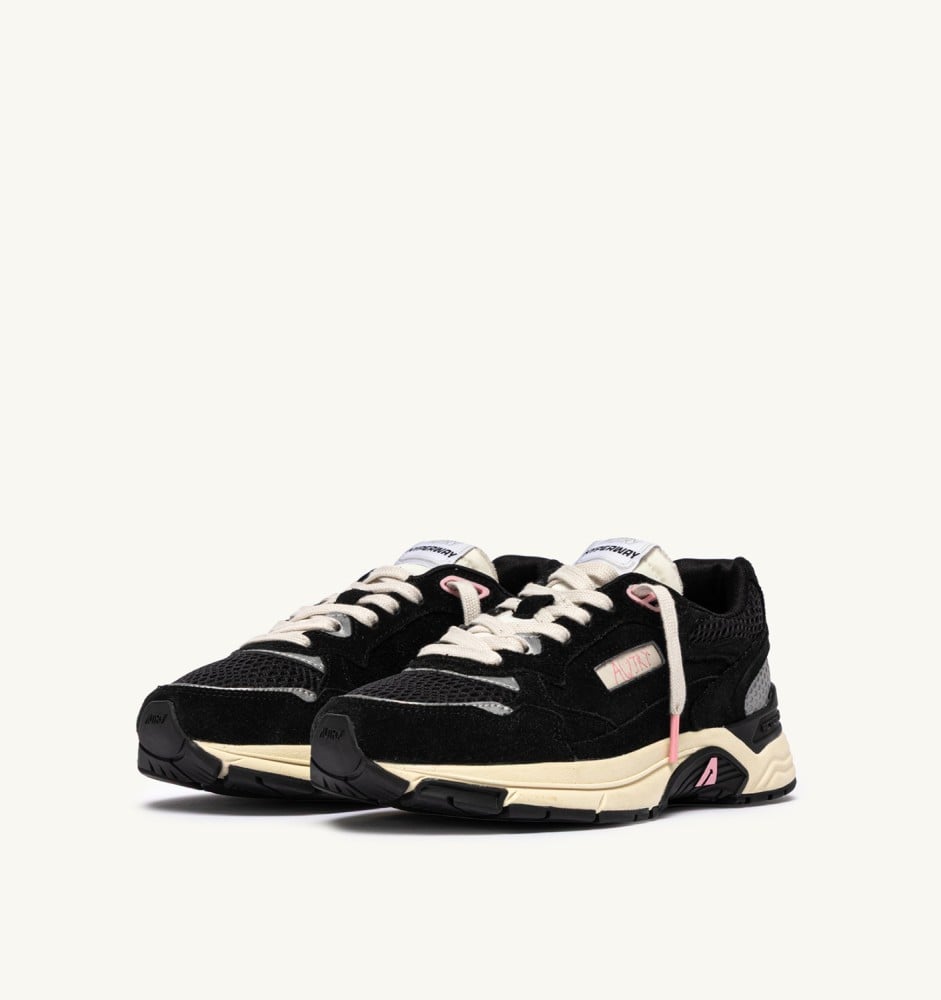 CHANGBIN X AUTRY HYPERWAY IN BLACK AND PINK MESH AND SUEDE