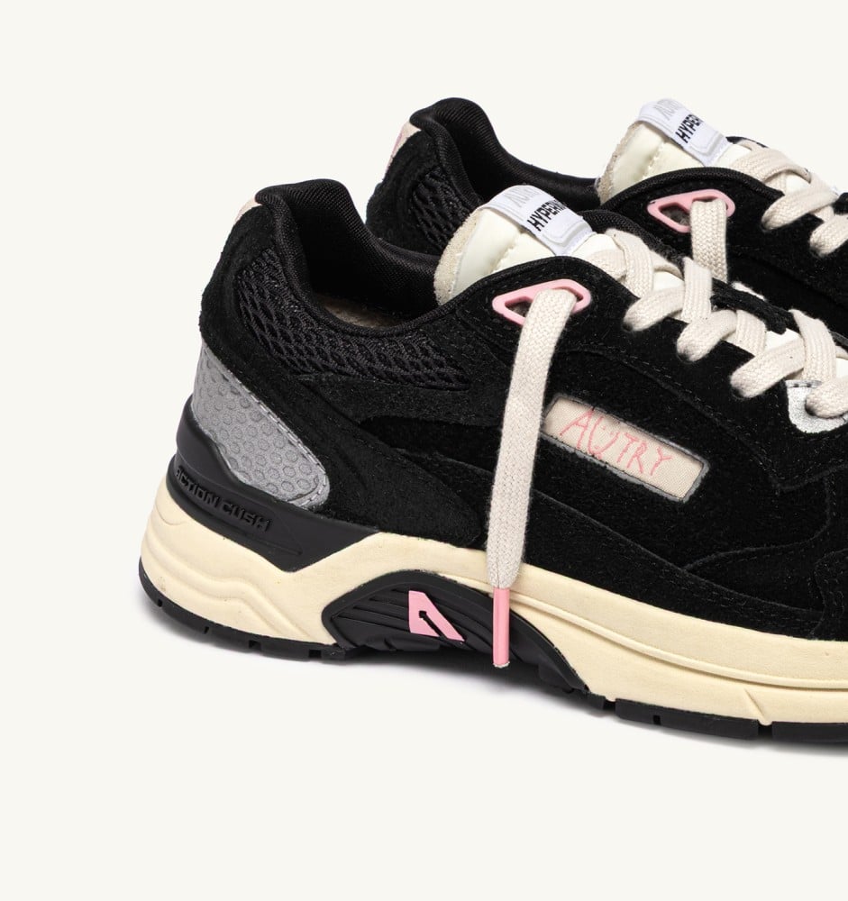 CHANGBIN X AUTRY HYPERWAY IN BLACK AND PINK MESH AND SUEDE