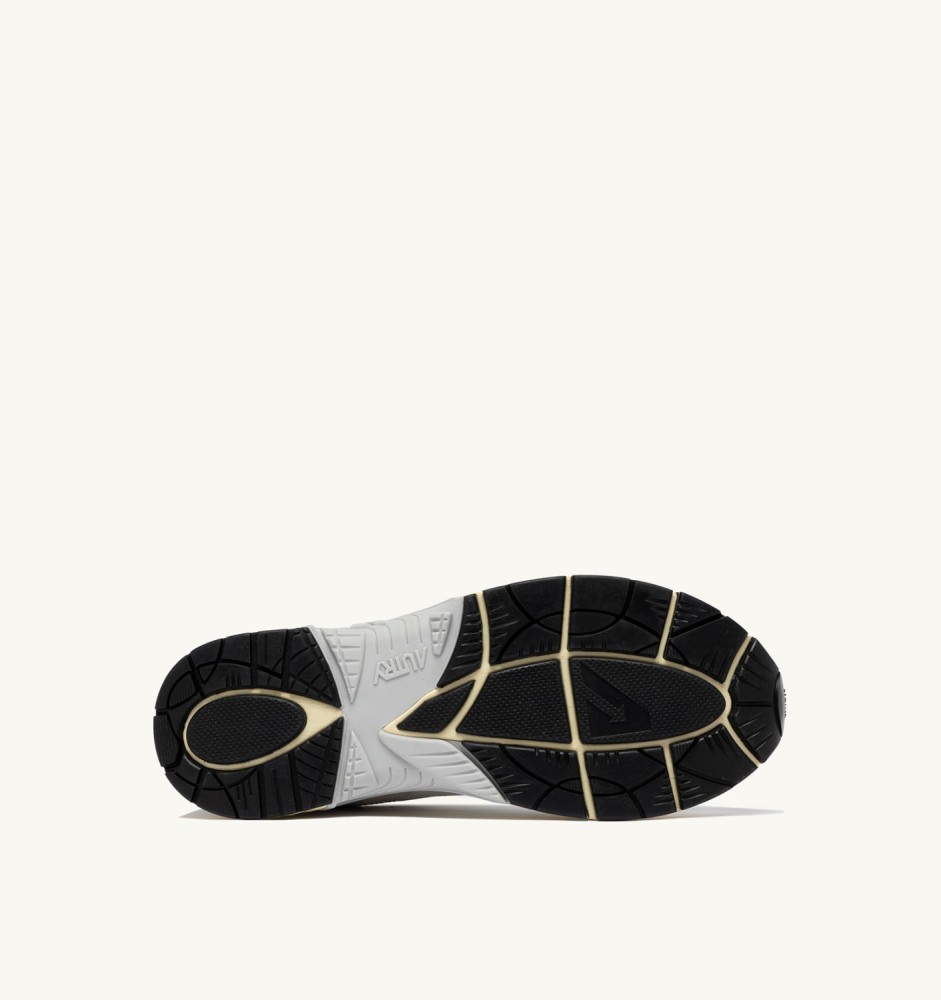 HYPERWAY IN WHITE AND GRAY MESH AND LEATHER
