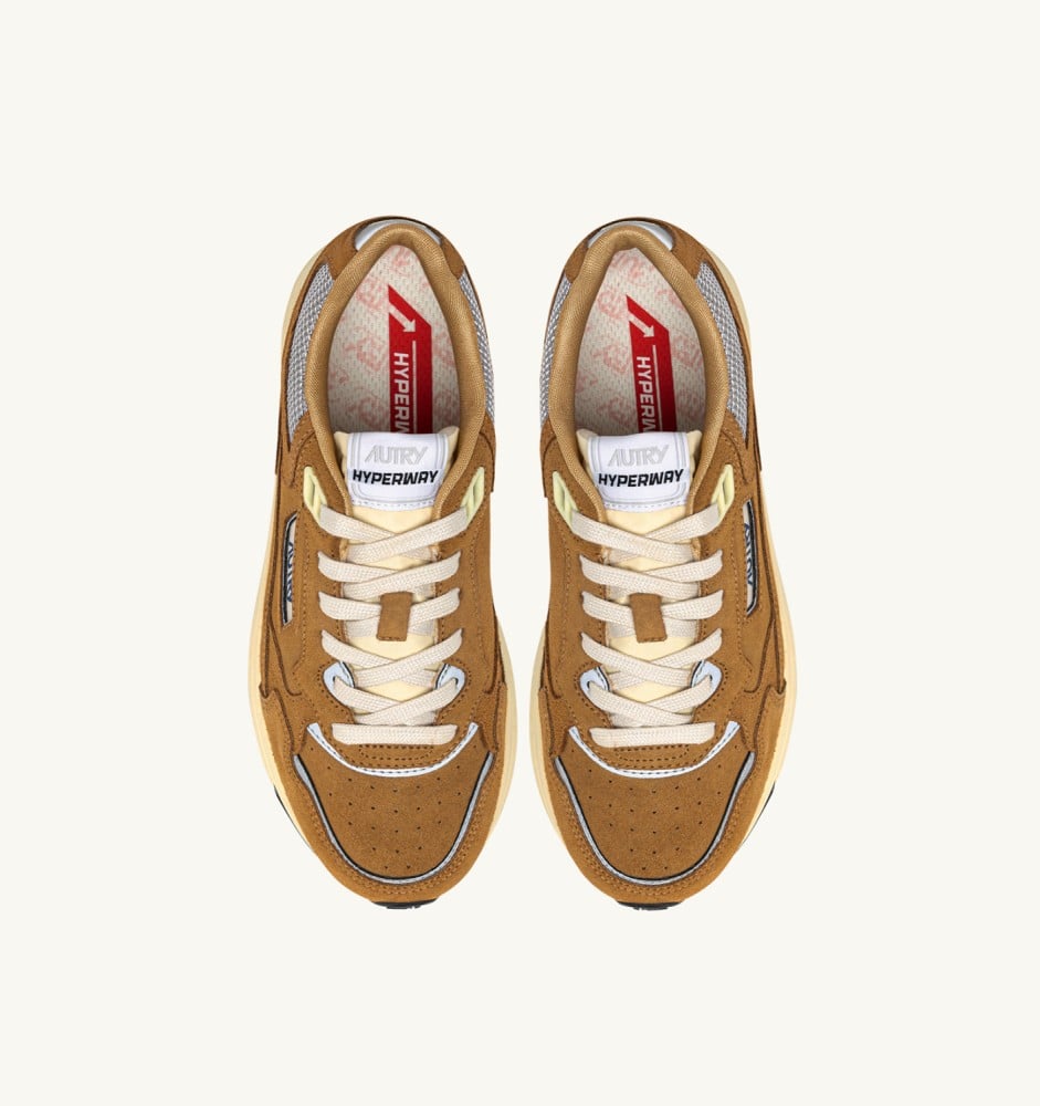 HYPERWAY IN COPPER AND SILVER MESH AND SUEDE
