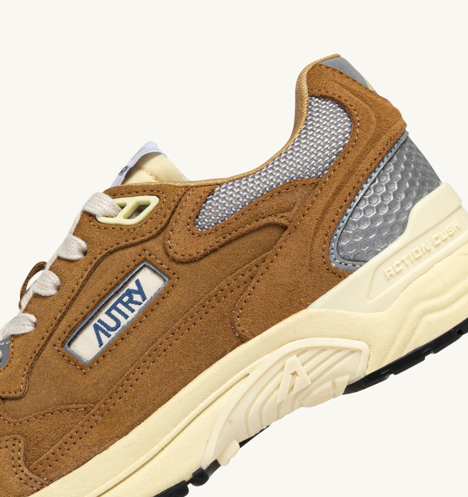 HYPERWAY IN COPPER AND SILVER MESH AND SUEDE