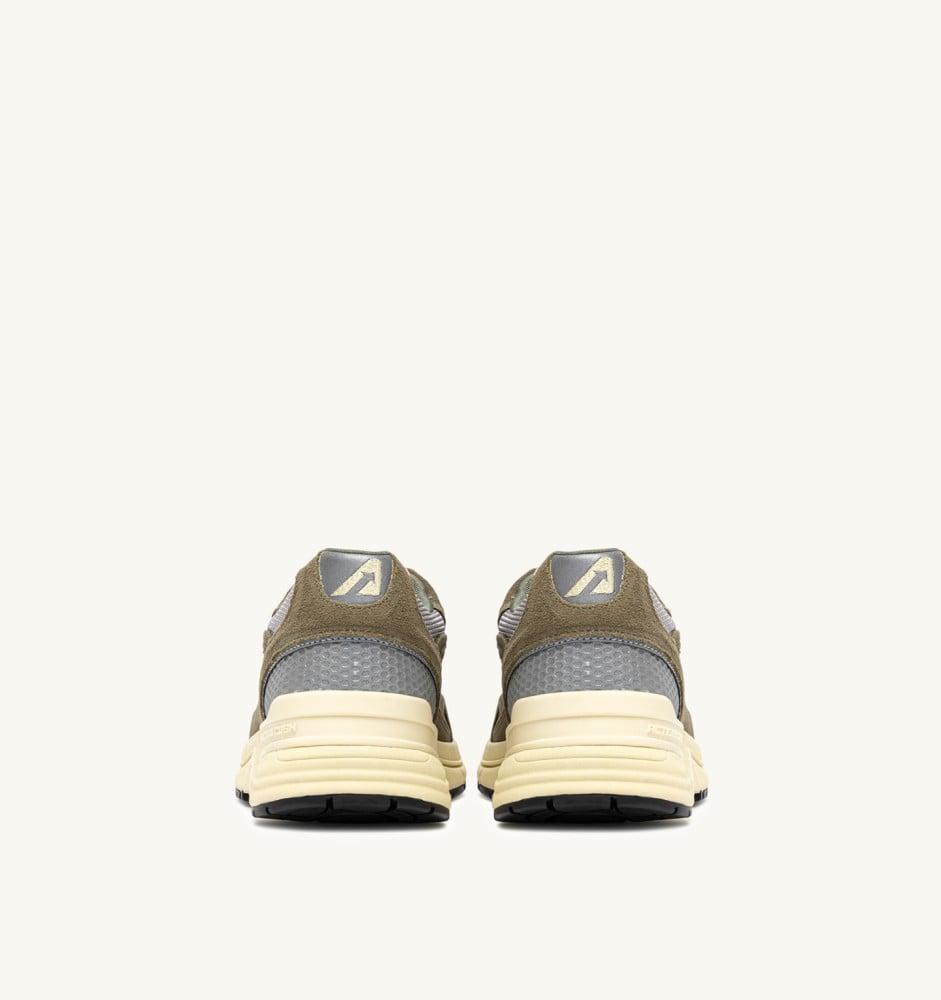 HYPERWAY IN THYME AND SILVER MESH AND SUEDE