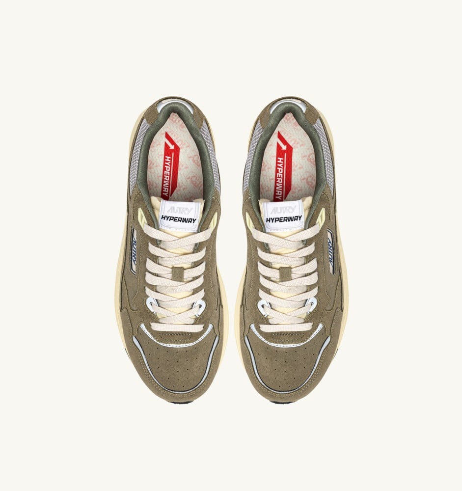 HYPERWAY IN THYME AND SILVER MESH AND SUEDE