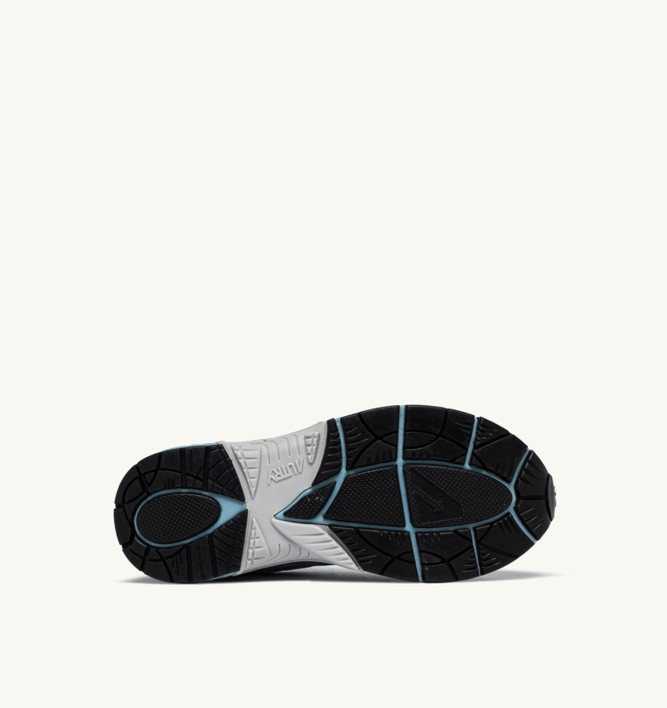HYPERWAY IN SILVER BLACK AND FORGET ME NOT SYNTHETIC LEATHER AND MESH