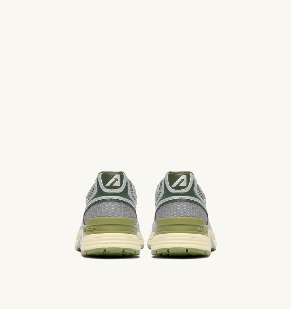 HYPERWAY IN SILVER SEA GRASS AND CYPRESS SYNTHETIC LEATHER AND MESH