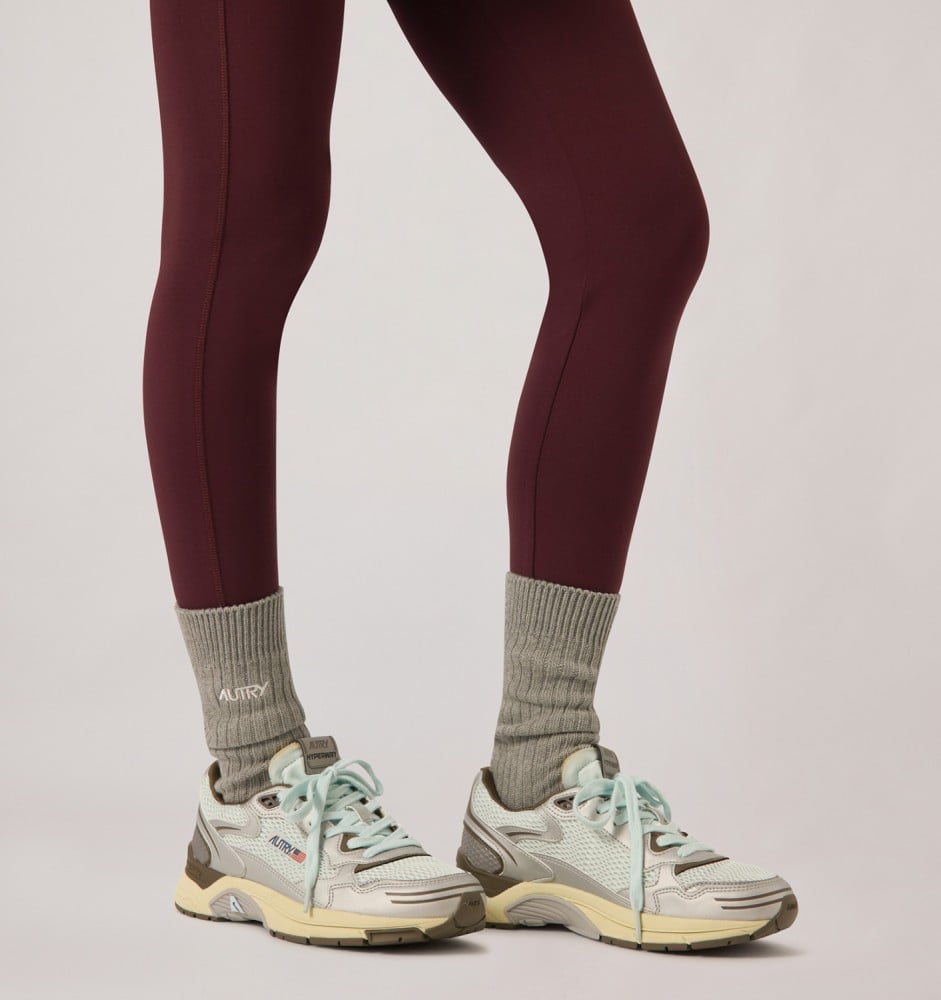 HYPERWAY IN SILVER, SPA BLUE AND CHOCOLATE CHIP SYNTHETIC LEATHER AND MESH
