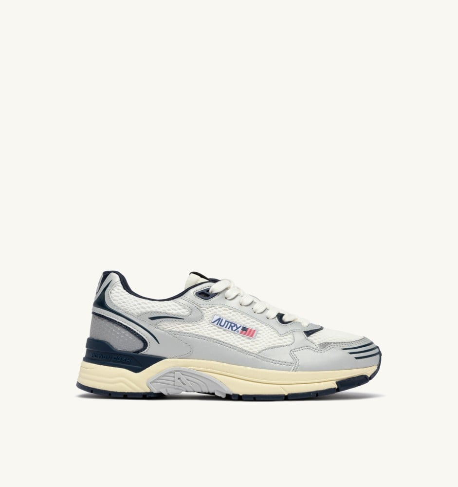 HYPERWAY IN WHITE SILVER AND SPACE SYNTHETIC LEATHER AND MESH