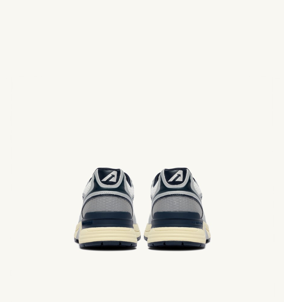 HYPERWAY IN WHITE SILVER AND SPACE SYNTHETIC LEATHER AND MESH