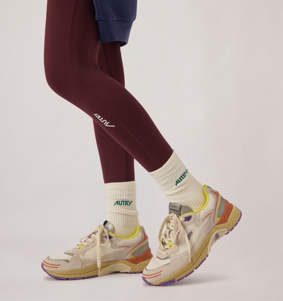 HYPERWAY IN ARABESQUE AND WHITE MESH AND SUEDE