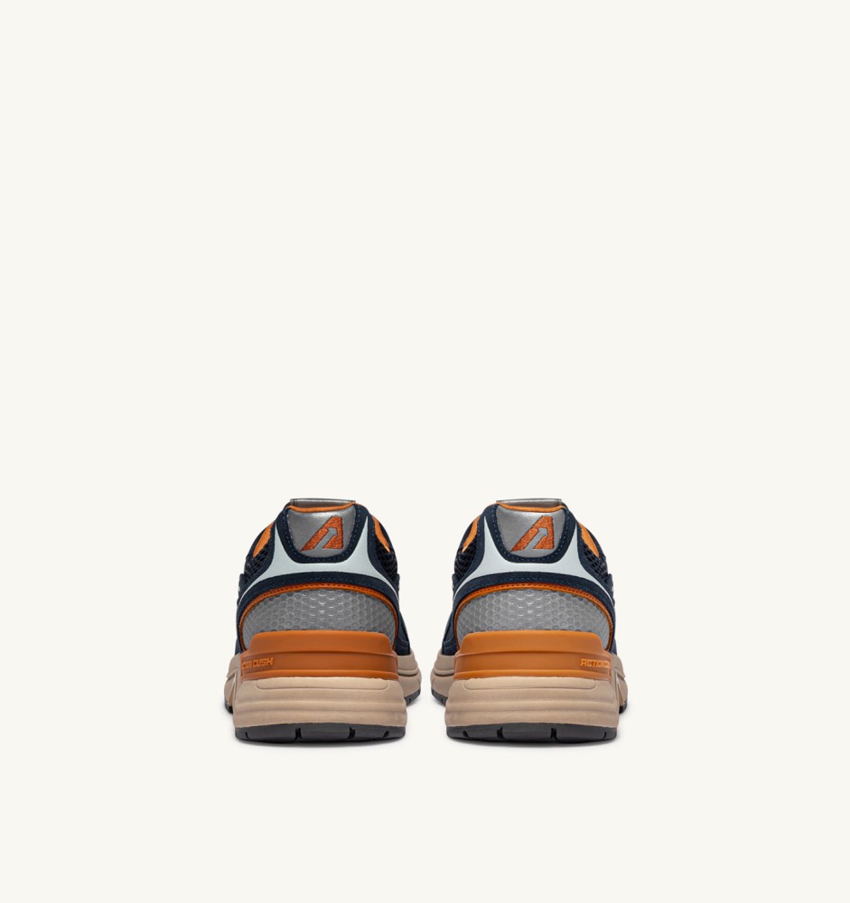 HYPERWAY IN MIDNIGHT AND TOMATO CREAM SUEDE AND MESH