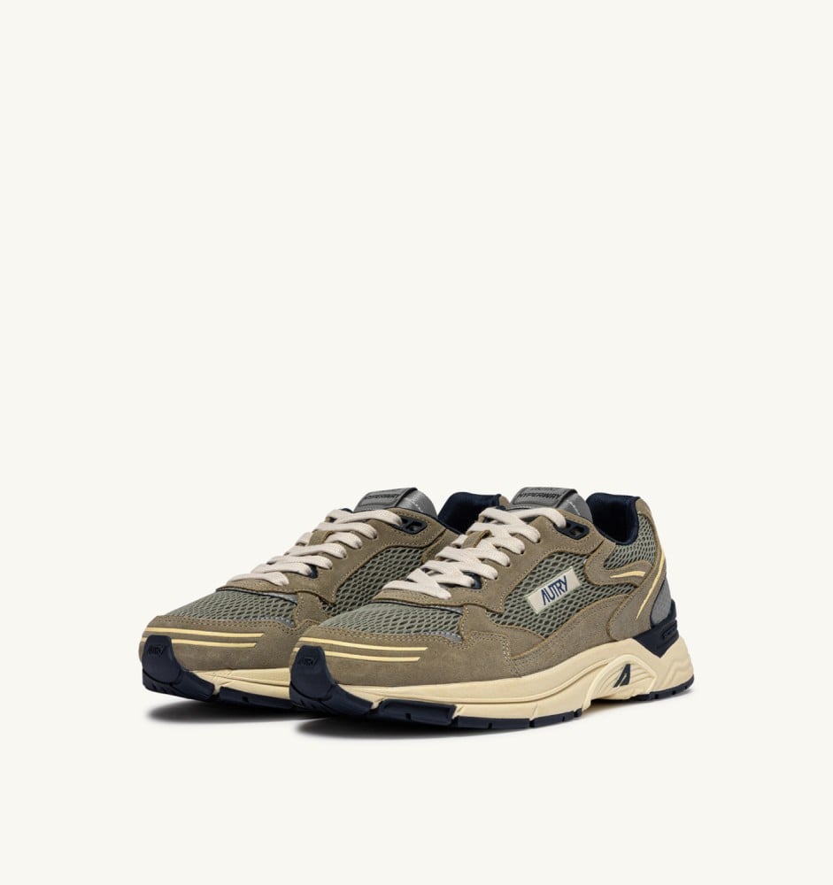 HYPERWAY IN SILVER SAGE AND SPA BLUE SUEDE AND MESH