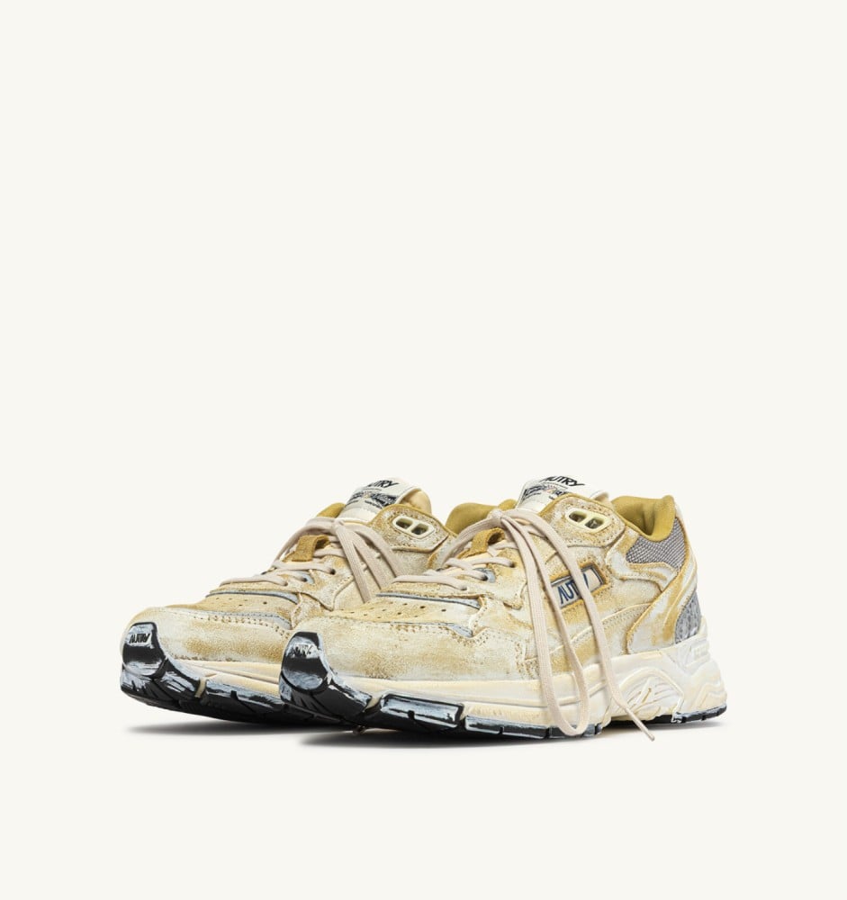HYPERWAY SUPER VINTAGE IN YELLOW AND SILVER SUEDE
