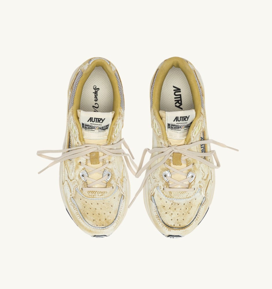HYPERWAY SUPER VINTAGE IN YELLOW AND SILVER SUEDE