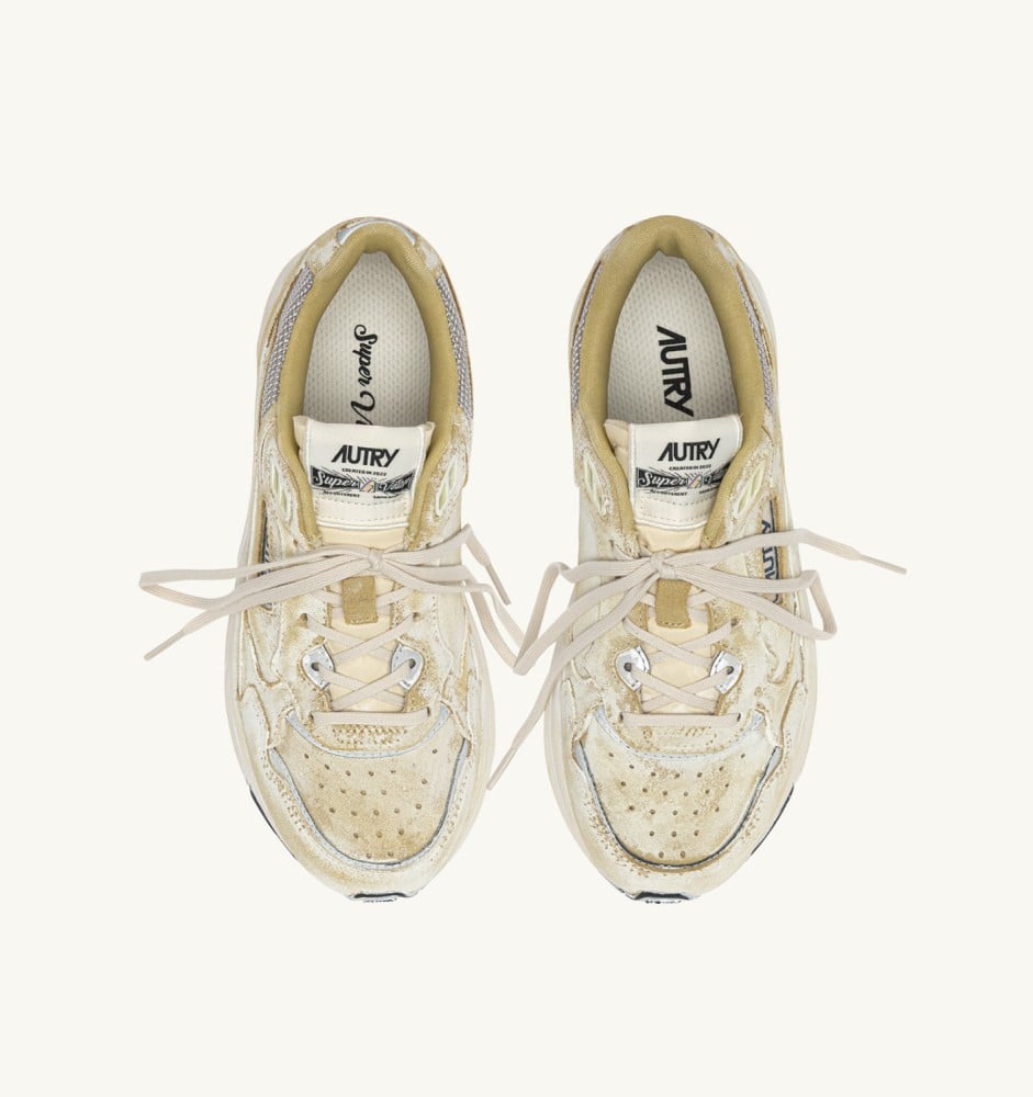 HYPERWAY SUPER VINTAGE IN YELLOW AND SILVER SUEDE