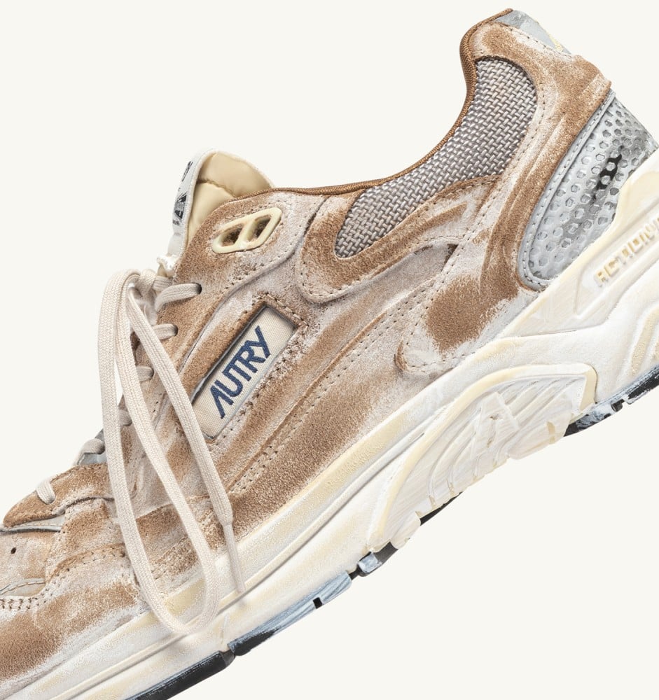 HYPERWAY SUPER VINTAGE IN MILKSHAKE AND SILVER SUEDE