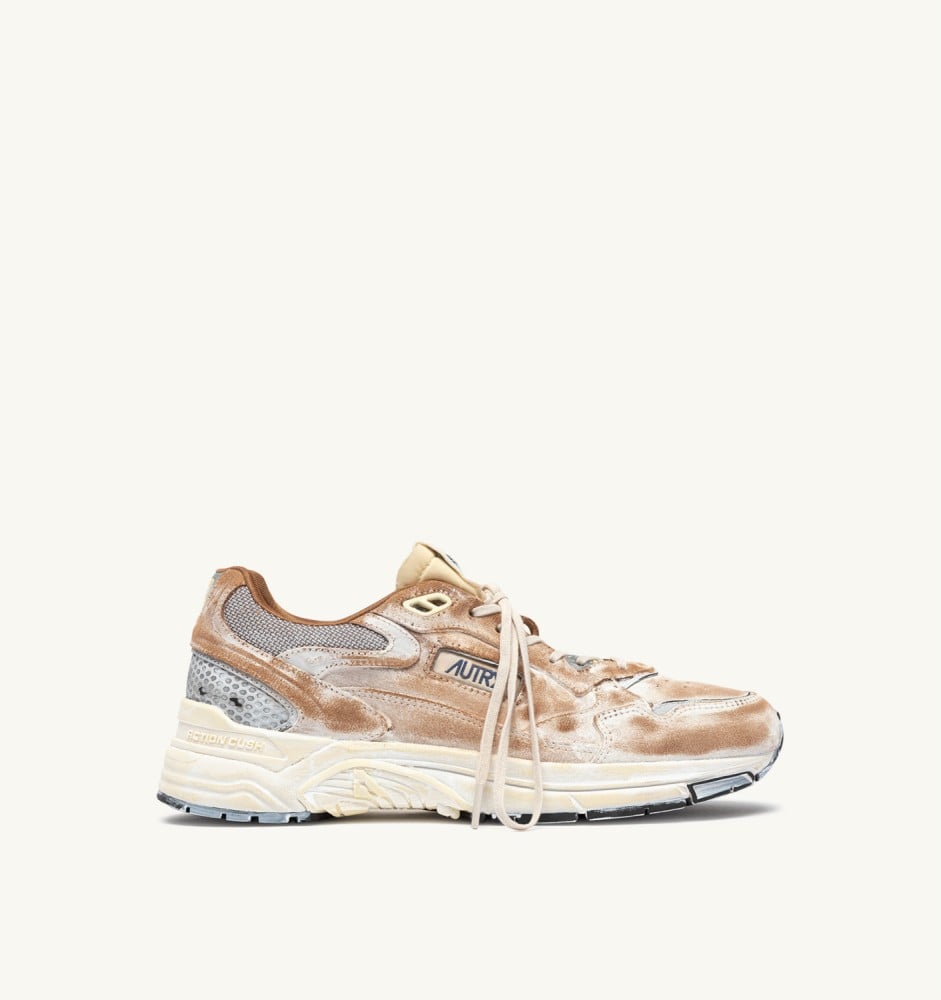 HYPERWAY SUPER VINTAGE IN MILKSHAKE AND SILVER SUEDE