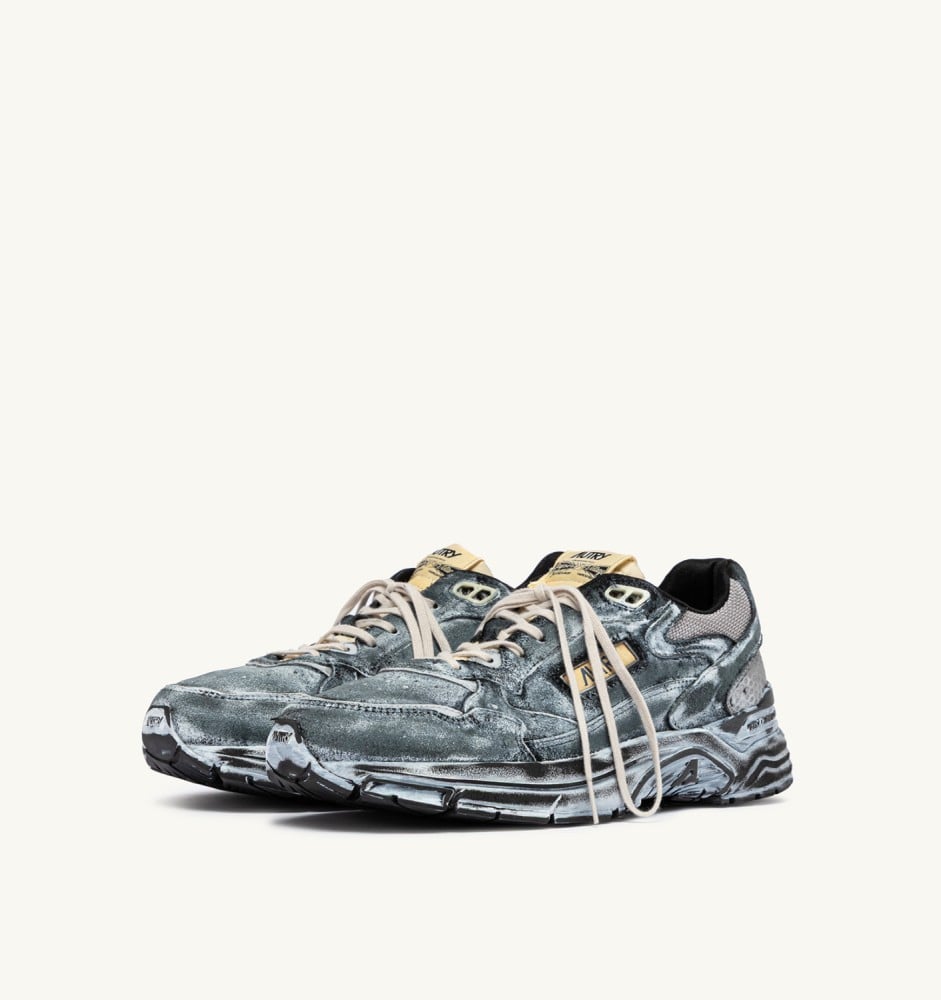 HYPERWAY SUPER VINTAGE IN BLACK AND SILVER SUEDE
