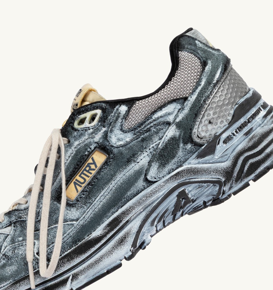 HYPERWAY SUPER VINTAGE IN BLACK AND SILVER SUEDE