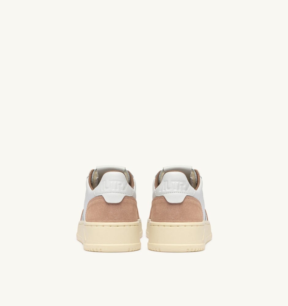 MEDALIST LOW IN WHITE LEATHER AND PHARD SUEDE