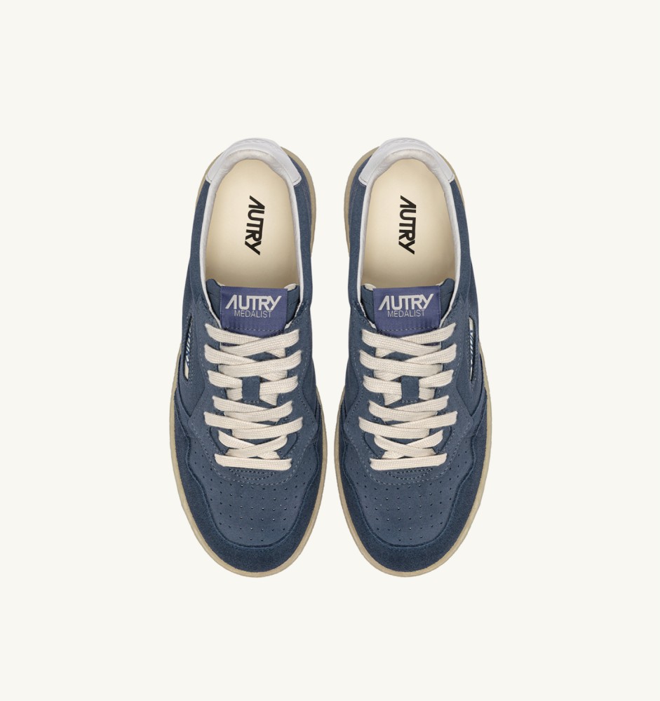 MEDALIST LOW IN DENIM AND VAPOR SUEDE