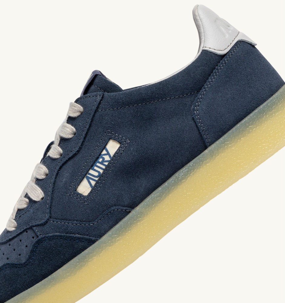 MEDALIST LOW IN DENIM AND VAPOR SUEDE