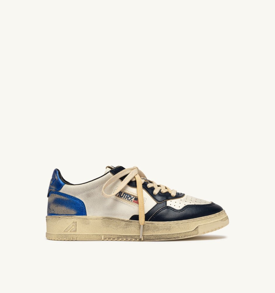 MEDALIST LOW SUPER VINTAGE IN WHITE, SPACE BLUE AND BLUE LEATHER