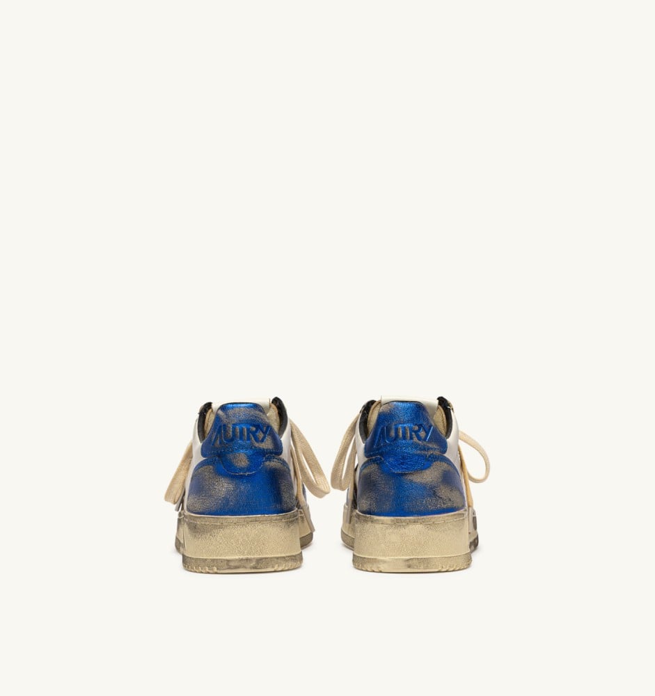 MEDALIST LOW SUPER VINTAGE IN WHITE, SPACE BLUE AND BLUE LEATHER
