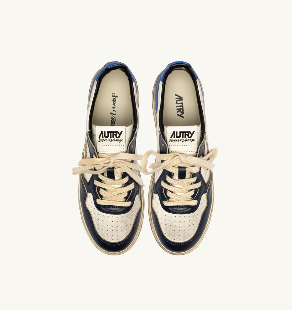 MEDALIST LOW SUPER VINTAGE IN WHITE, SPACE BLUE AND BLUE LEATHER