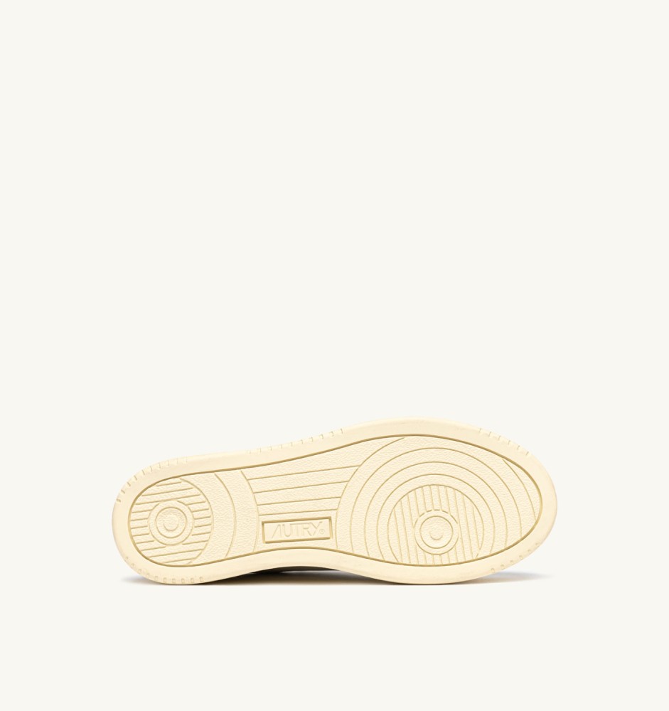 MEDALIST PLATFORM IN LEATHER COLOR WHITE AND LEOPARD