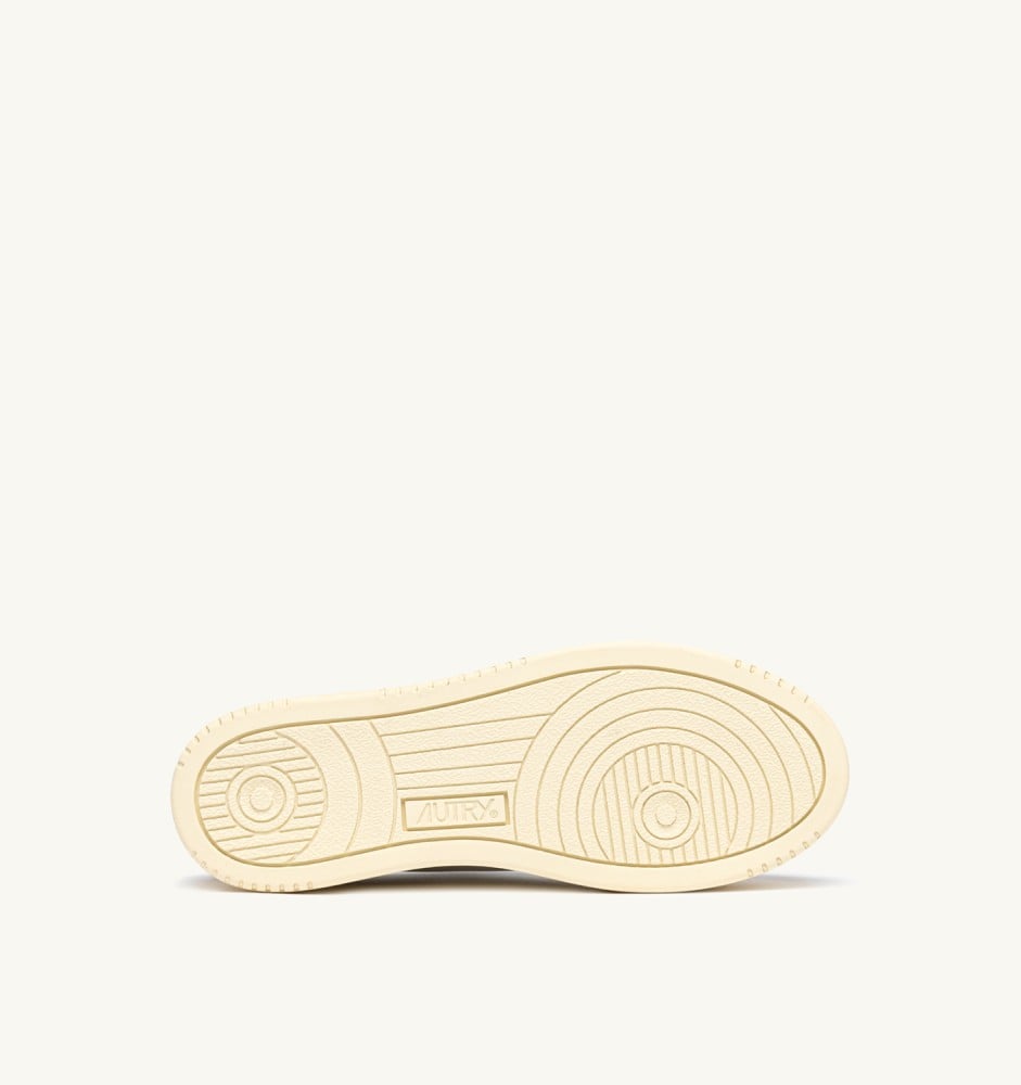 MEDALIST PLATFORM IN SILVER AND WHITE SUEDE AND LEATHER