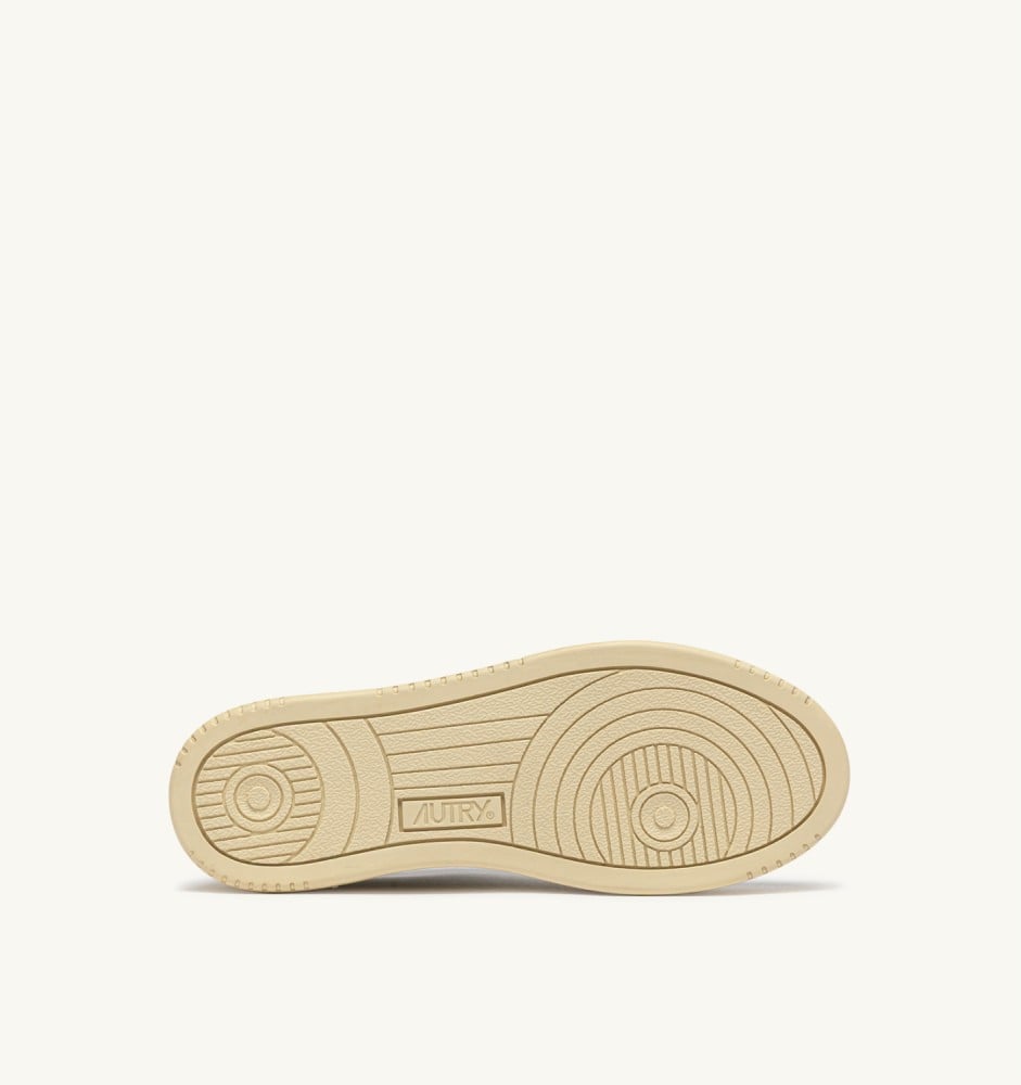 MEDALIST PLATFORM IN FEATHER GRAY AND WHITE SUEDE AND LEATHER