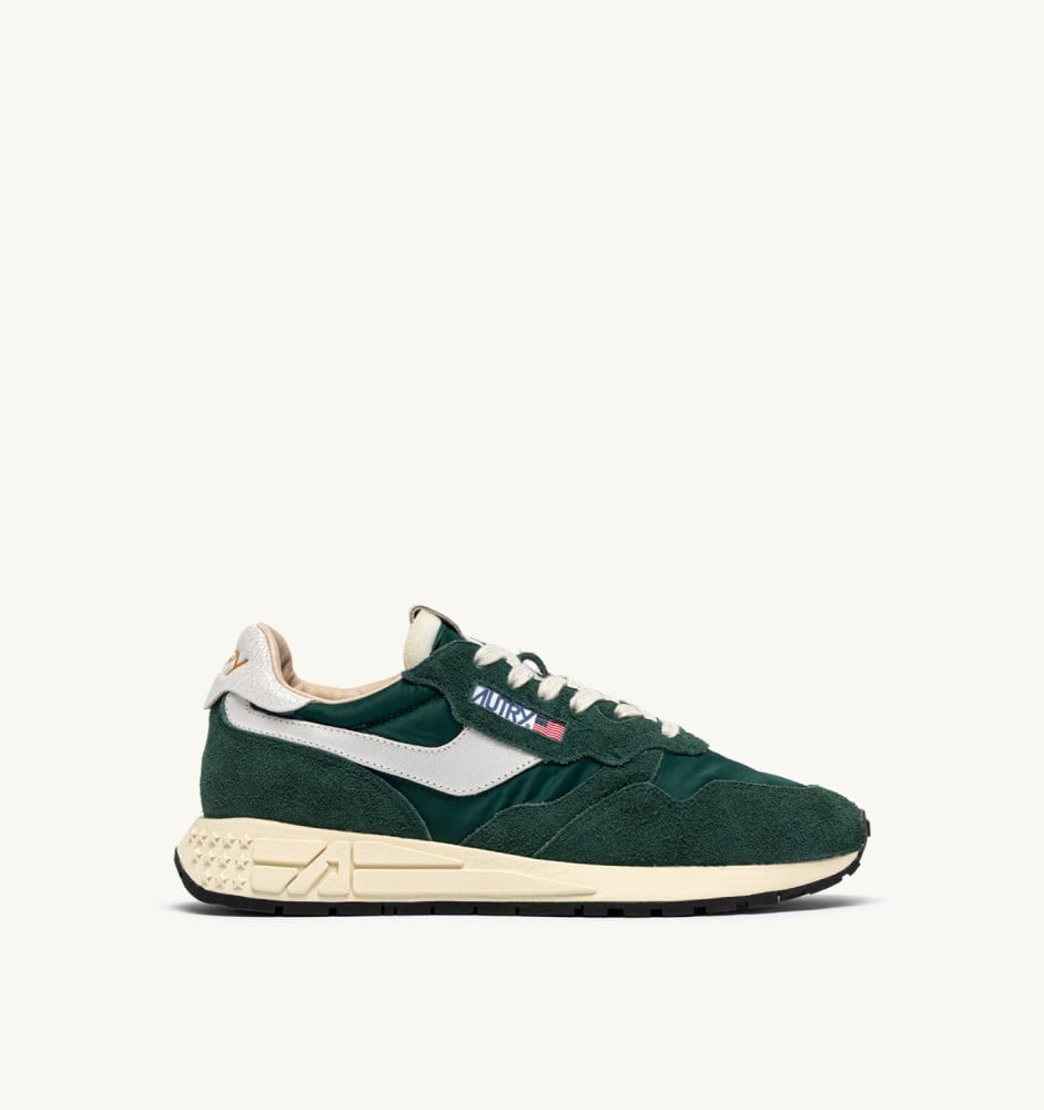 REELWIND LOW IN WHITE AND BOTANICAL GARDEN NYLON AND SUEDE