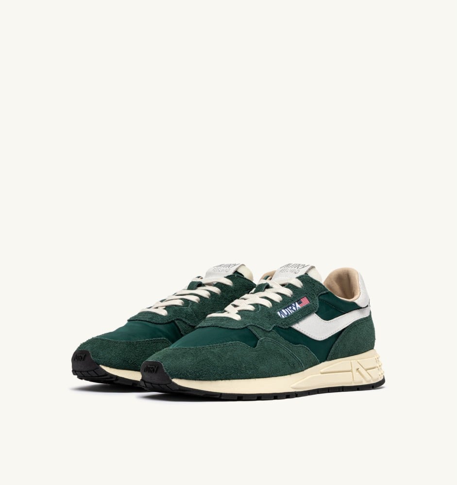 REELWIND LOW IN WHITE AND BOTANICAL GARDEN NYLON AND SUEDE