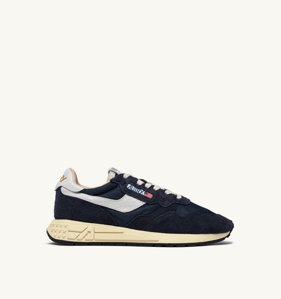 REELWIND LOW IN BLUE SPACE AND WHITE NYLON AND SUEDE
