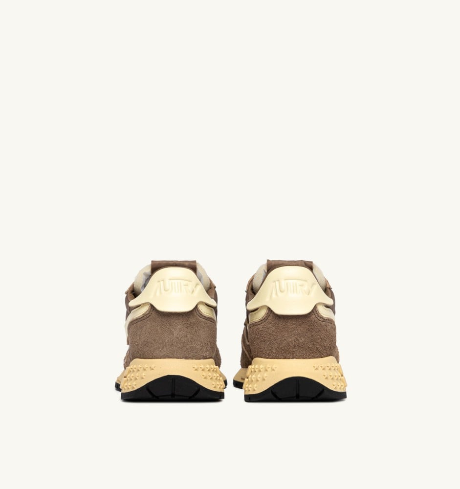 REELWIND LOW IN CROC AND RUTABAGA NYLON AND SUEDE