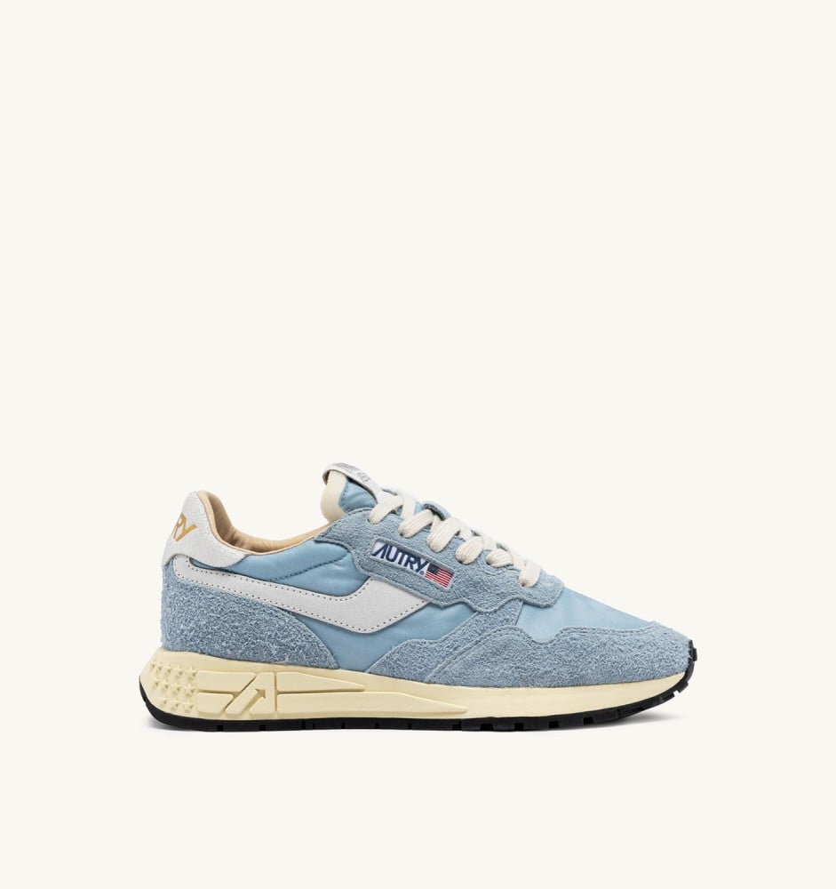 REELWIND LOW IN CELESTIAL BLUE NYLON AND SUEDE