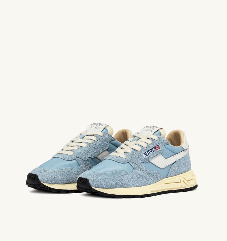 REELWIND LOW IN CELESTIAL BLUE NYLON AND SUEDE