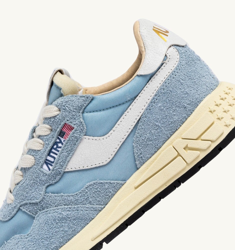 REELWIND LOW IN CELESTIAL BLUE NYLON AND SUEDE
