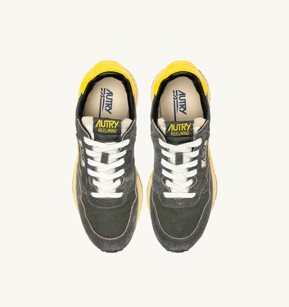 REELWIND LOW IN DEEP GREEN SUGAR AND QUINCE NYLON AND SUEDE